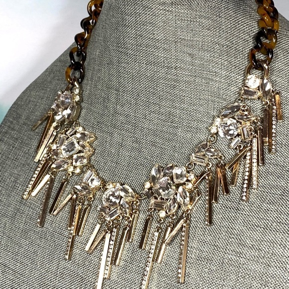 BaubleBar Necklace Rhinestones Bling Statement 17.5”+2” - Picture 3 of 16